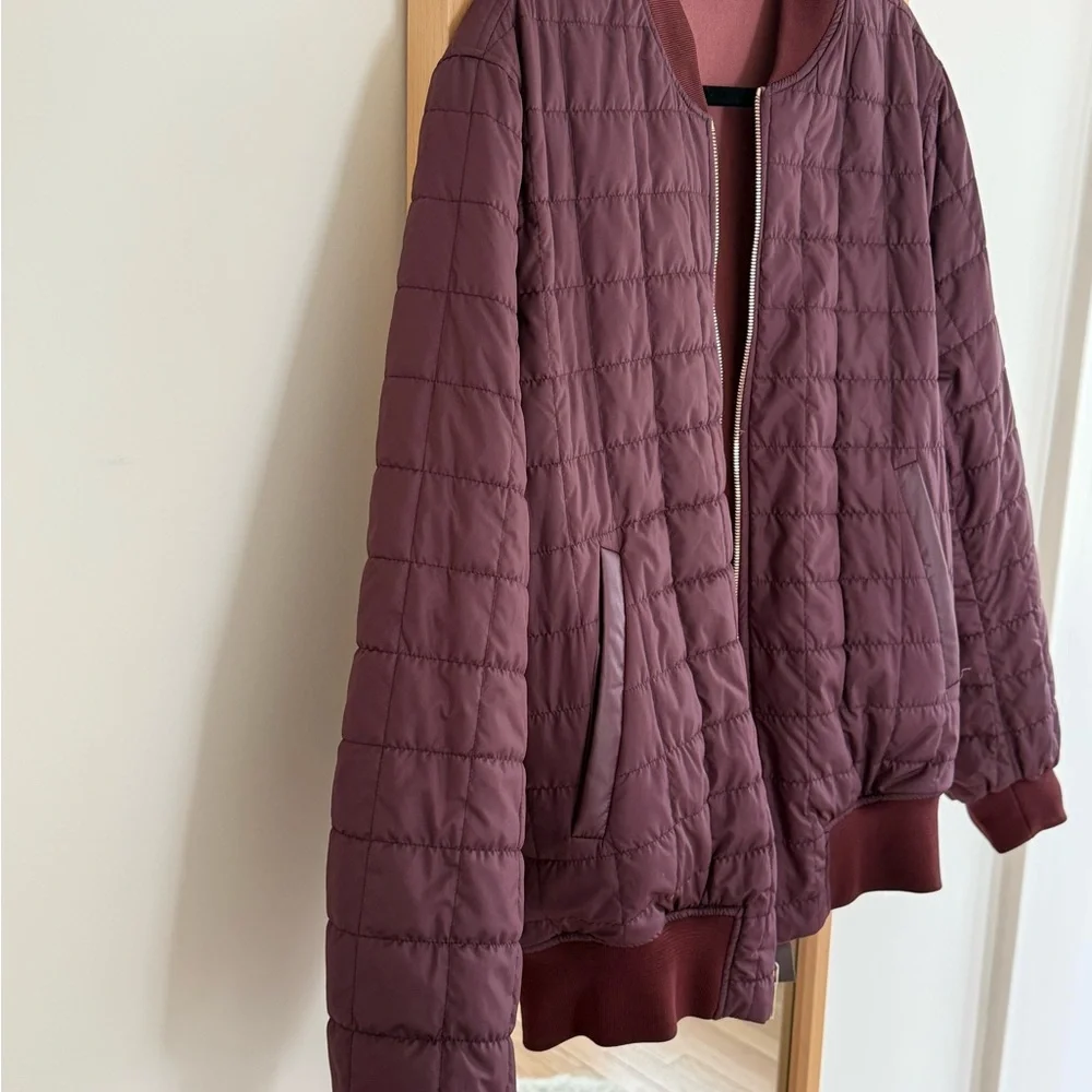 Reversible Burgundy Bomber Jacket - Picture 6 of 14